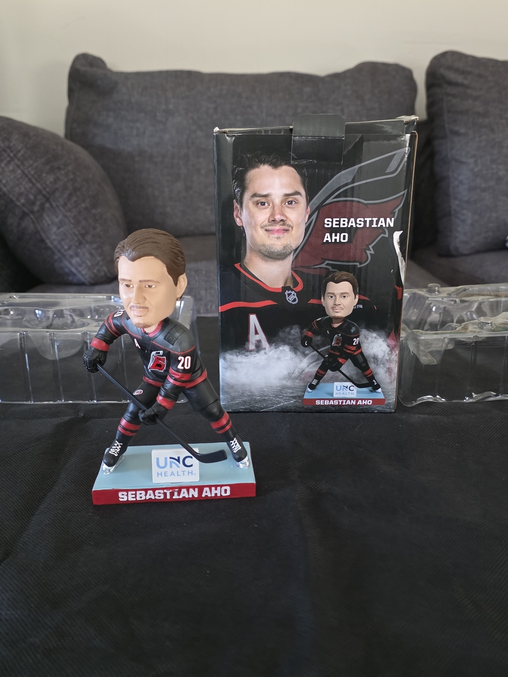 Carolina Hurricanes Sebastian Aho NHL Bobblehead - Red & Black - Picture 2 of 6